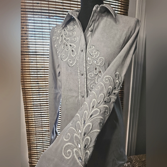 90's Bob Mackie Wearable Art Blouse - Picture 3 of 11